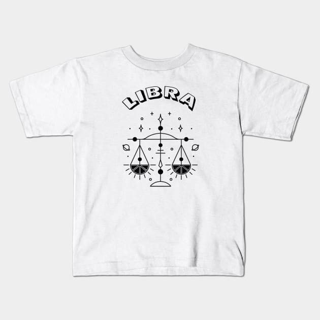 Libra Sign Kids T-Shirt by GPrez Designs
